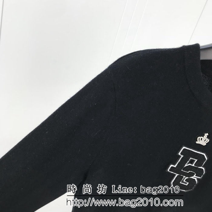 DＧ杜嘉班納 18SS秋冬新款 奴羊毛毛衣 胸口刺繡毛巾底DG圖案 保暖舒適男款羊毛衫 ydi2409